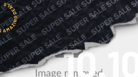 10.10 Ripped Super Sale Facebook Event Cover Design