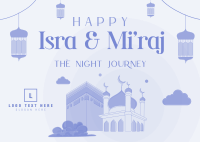 Isra and Mi'raj Night Journey Postcard Image Preview