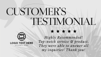 Minimalist Customer Feedback Testimonial Animation Preview