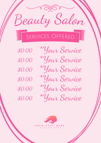 Salon Services Poster Image Preview