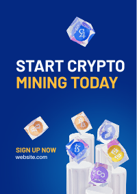 Start Crypto Today Flyer Design