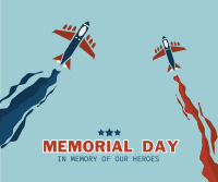 Memorial Day Air Show Facebook Post Design