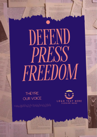 Defend Press Freedom Poster Design