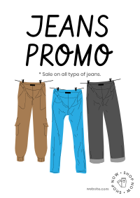 Three Jeans Flyer Image Preview