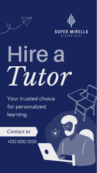 Tutor for Hire Facebook Story Image Preview