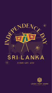 Sri Lanka Independence Badge Instagram Story Design