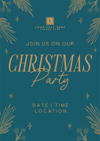 Artsy Christmas Party Poster Image Preview