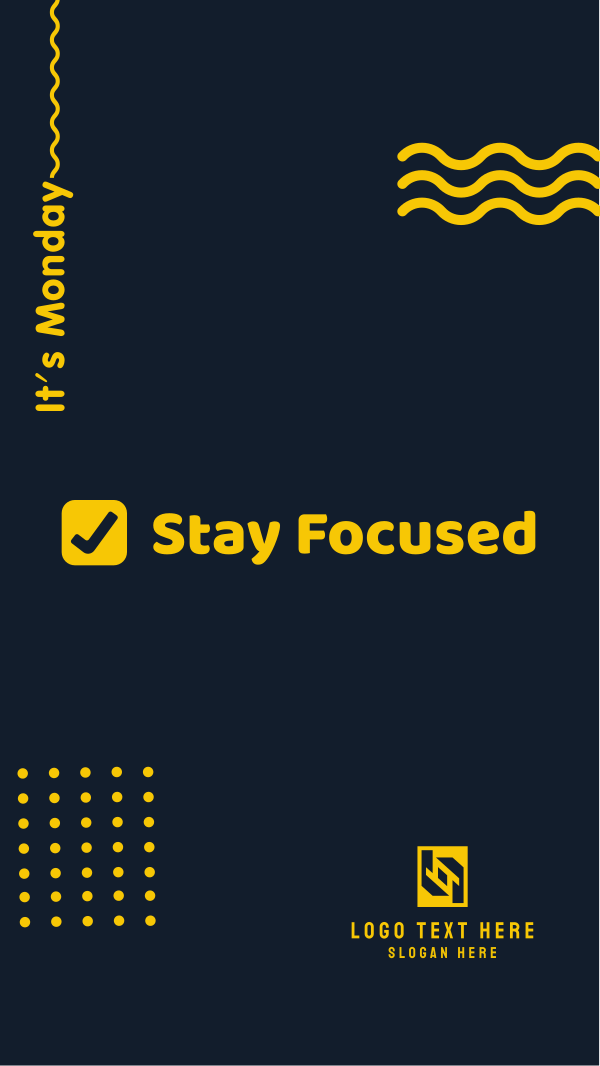 Monday Stay Focused Facebook Story Design Image Preview