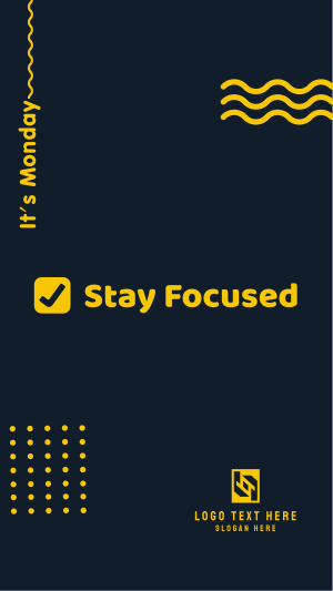 Monday Stay Focused Facebook story Image Preview