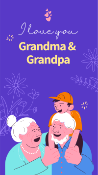 Grandparents Day Letter Facebook Story Design