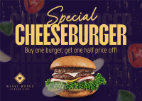 Special Cheeseburger Deal Postcard Image Preview