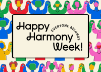 Harmony People Week Postcard Image Preview