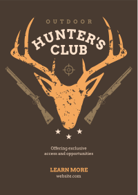 Join The Hunter's Club Flyer Design