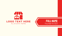 Red Shop Store Mart Business Card Image Preview