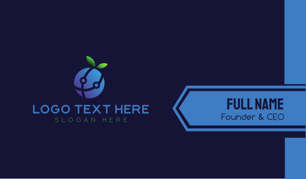 Digital Blueberry Business Card Design Image Preview