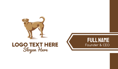 Brown Pet Dog Business Card Image Preview