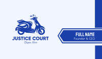 Blue Delivery Scooter Business Card Image Preview
