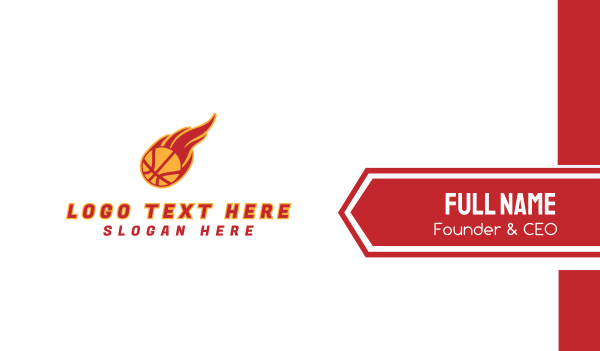 Basketball Fire Business Card Design Image Preview