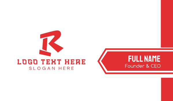 Red Letter R Business Card Design Image Preview