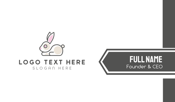 Cute Bunny Pet Shop Business Card Design Image Preview
