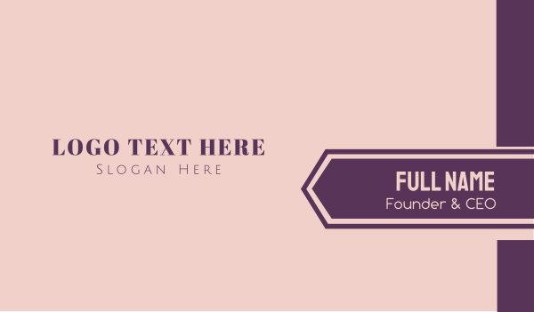 Classic Purple Text Business Card Design Image Preview