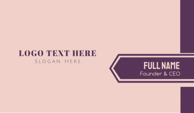 Classic Purple Text Business Card Image Preview