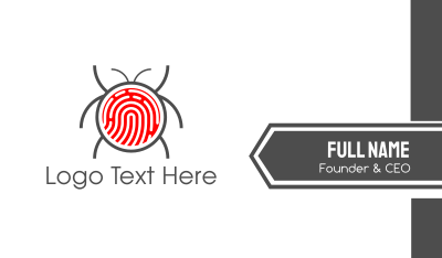 Fingerprint Bug Business Card