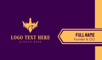 Golden Bird Crown Business Card Preview