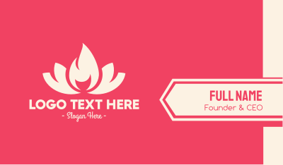 Pink Fire Lotus Business Card Image Preview