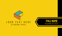 3D Pixel Letter L Business Card Image Preview
