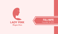 Pink Woman Silhouette  Business Card Image Preview