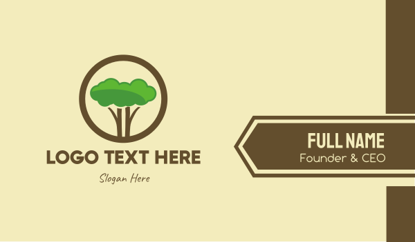 Round Tree Cloud Safari Business Card Design Image Preview