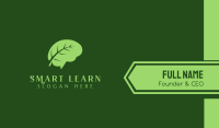 Green Brain Leaf Business Card Image Preview