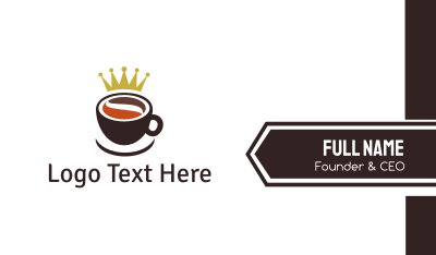 Royal Coffee Cup Business Card Image Preview