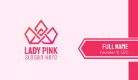 Pink Geometric Tiara Business Card Image Preview