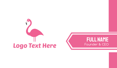 Pink Flamingo Business Card Image Preview