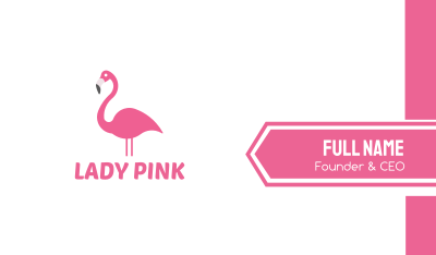 Pink Flamingo Business Card Image Preview