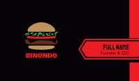 Hamburger Burger  Business Card Image Preview