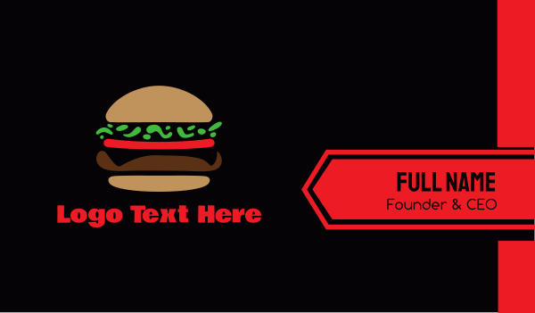 Hamburger Burger  Business Card Design Image Preview