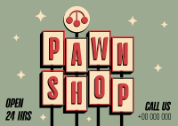 Pawn Shop Retro Postcard Image Preview