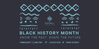 Black History Month Pattern Twitter Post Image Preview