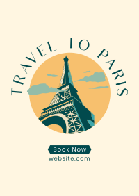 Paris Travel Booking Poster Design