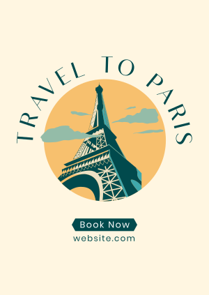 Paris Travel Booking Poster Image Preview