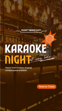 Reserve Karaoke Bar Facebook Story Design