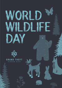 Forest Animals Wildlife Poster Design
