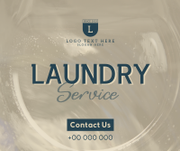 Clean Laundry Service Facebook Post Design