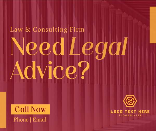 Legal Consultant Facebook Post Design