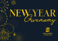 Circle Swirl New Year Giveaway Postcard Image Preview