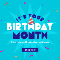 Birthday Month Promo Instagram Post Design