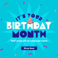 Birthday Month Promo Instagram post Image Preview